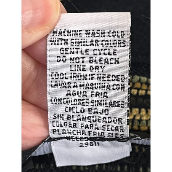 Sag Harbor Striped Jacket 10 Black Western Boho Artsy Textured Workwear Hippie - Picture 12 of 14